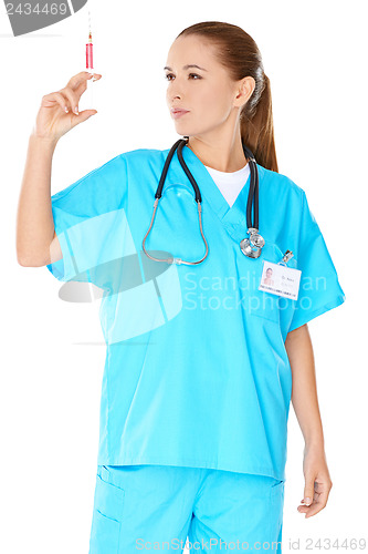 Image of Female doctor preparing an injection