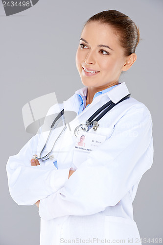 Image of Smiling confident female doctor