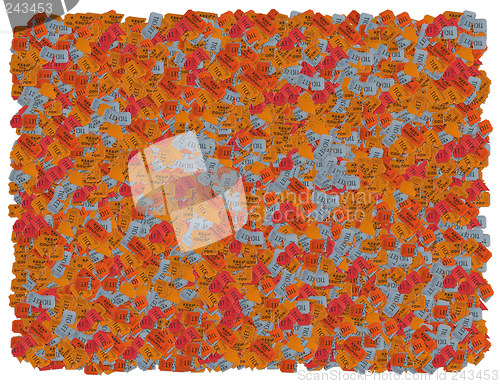 Image of Ripped Tickets background. From The Business background series