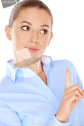 Image of Thoughtful young business woman