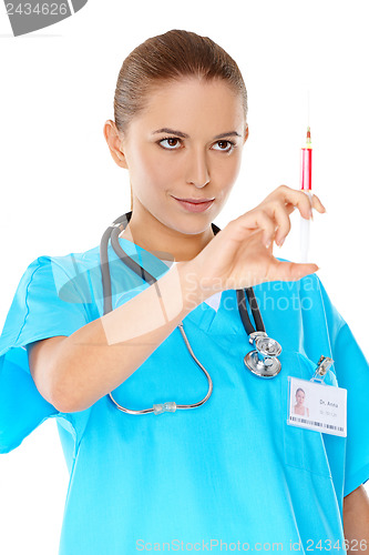 Image of Female doctor preparing an injection