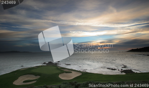 Image of hole 7 on pebble beach golf links, california