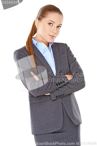 Image of Sceptical businesswoman