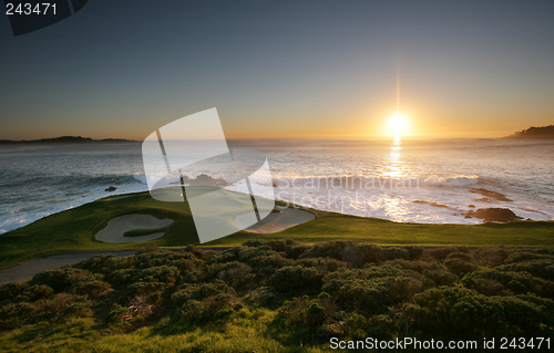 Image of hole 7 on pebble beach golf links, california