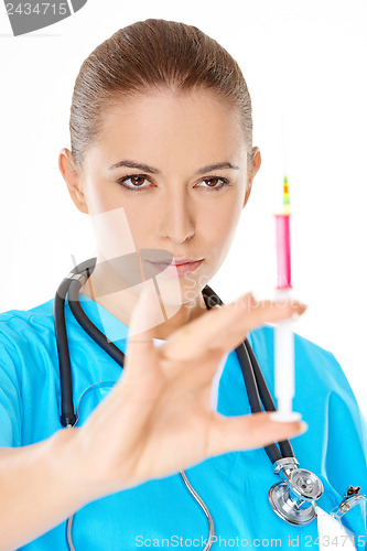 Image of Female doctor preparing an injection