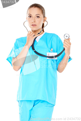Image of Friendly confident female doctor