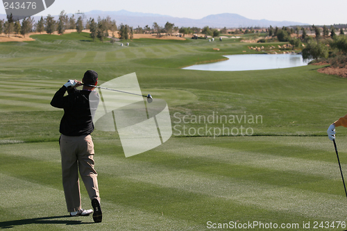 Image of man golf swing in palm springs
