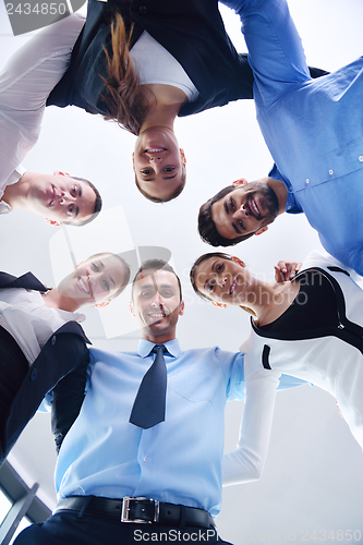 Image of business people group joining hands
