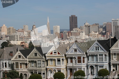 Image of victorian houses, san francisco, california