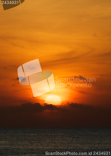 Image of Orange Ocean Sunset