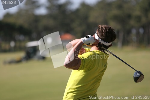 Image of man golf swing