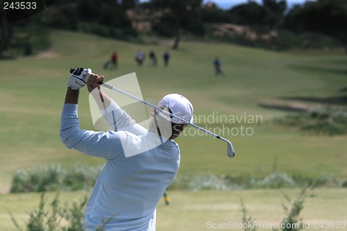 Image of man golf swing