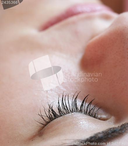 Image of Beautiful young woman sleeping.