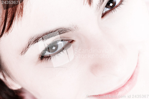 Image of Beautiful young woman face. 