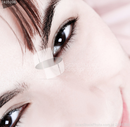 Image of Beautiful young woman face. 