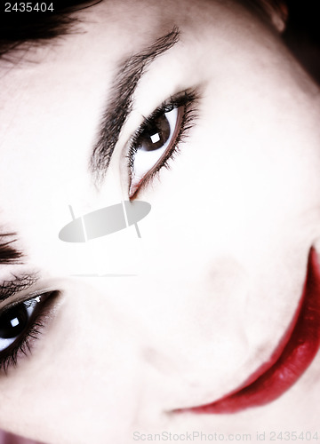 Image of Beautiful young woman face. 