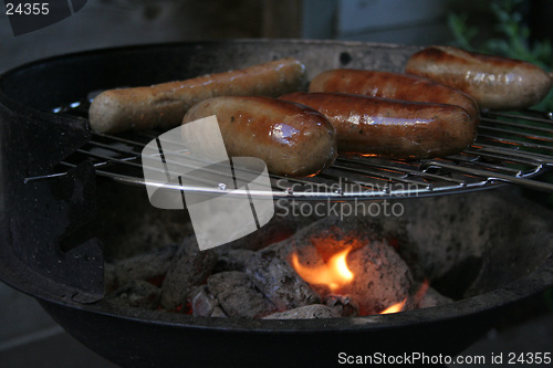 Image of shiny sausages