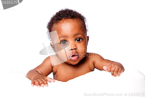 Image of Adorable cute infant baby face