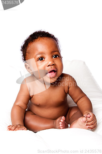 Image of Beautiful happy baby infant sitting