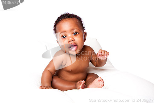 Image of Cute happy smiling adorable baby infant