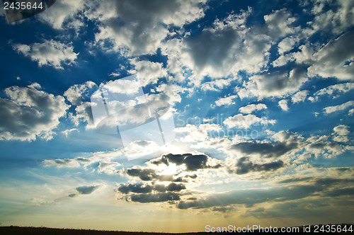 Image of dramatic lighted clouds