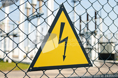 Image of high voltage warning sign