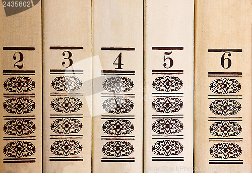 Image of books standing in a row