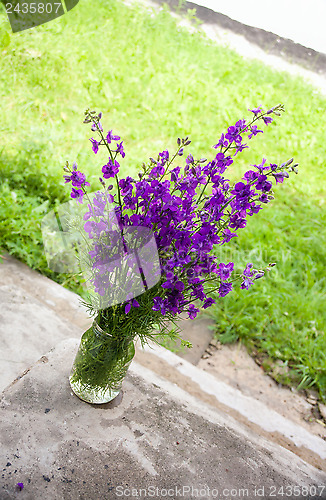 Image of Purple flower in jar