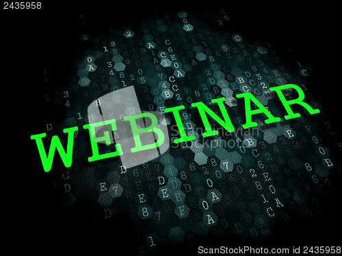 Image of Webinar. Business Educational Concept.