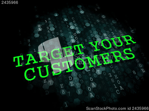 Image of Target Your Customers. Business Concept.