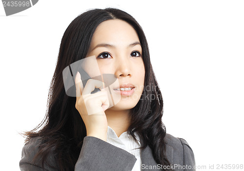 Image of asian business woman on phone call