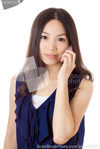 Image of Asian woman using mobile