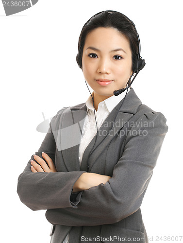 Image of business woman with headset