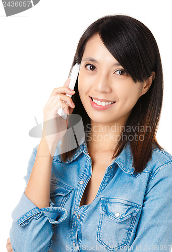 Image of Asian woman using mobile phone