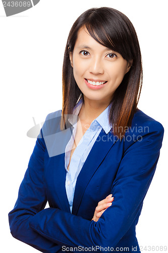 Image of Asian businesswoman isolated on white