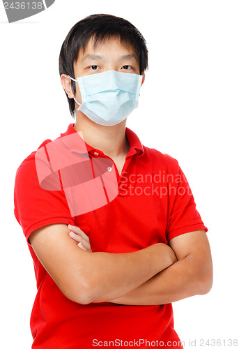 Image of Asian man with face mask