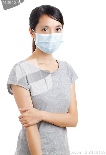 Image of Asian woman with face mask