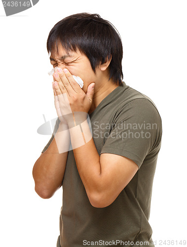 Image of Sneezing man