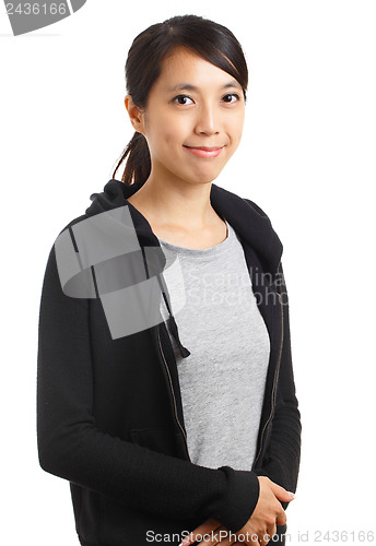 Image of Casual asian woman isolated on white background