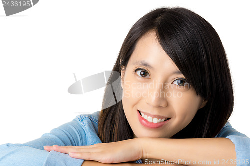 Image of Young asian woman with smiling