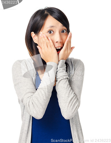 Image of Surprise expression of young girl
