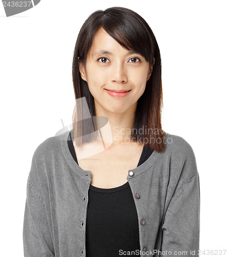 Image of casual asian woman isolated on white