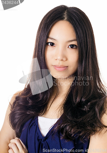Image of Asian woman portrait isolated on white background