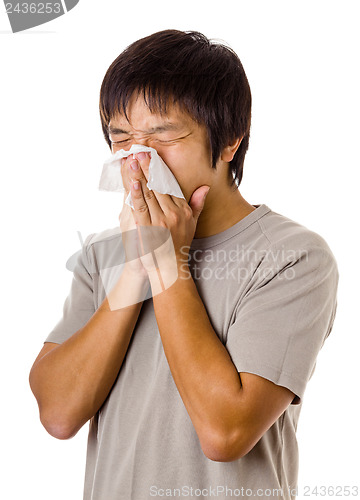 Image of Sneezing man