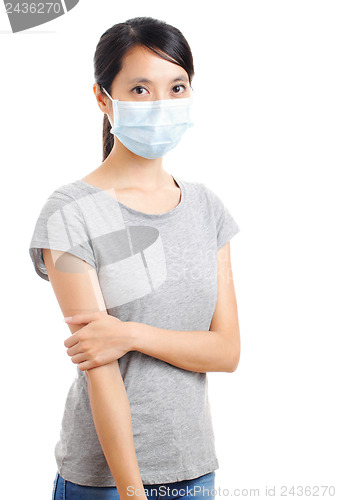 Image of Asian woman with face mask