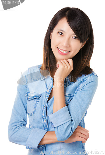 Image of Asian woman intoduce something