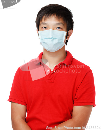 Image of Asian man with face mask