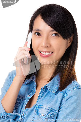 Image of Asian woman using mobile phone