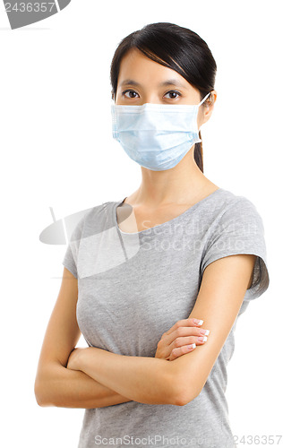 Image of Asian woman with face mask