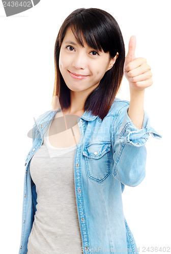 Image of Asian woman with thumb up